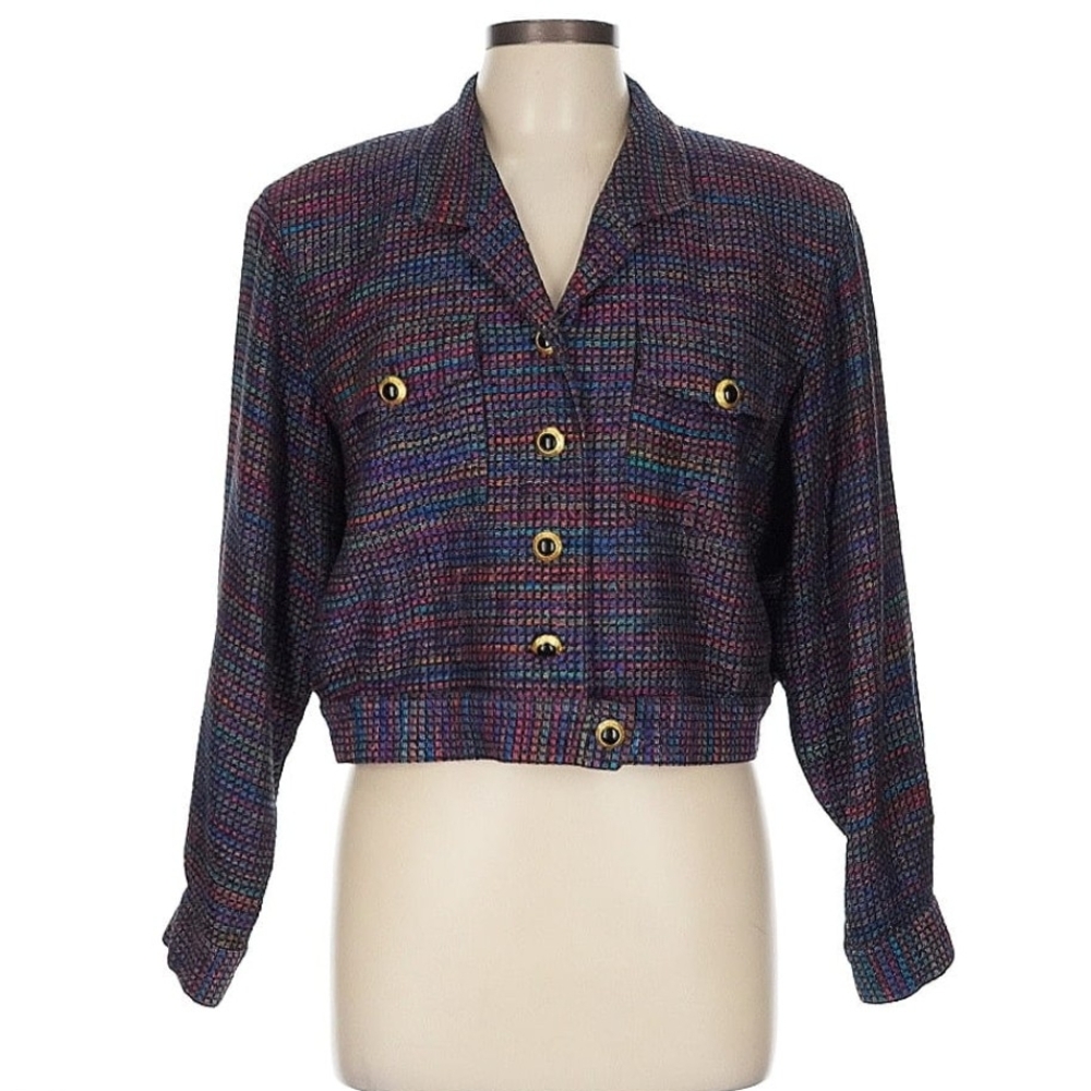 Vintage Doncaster 100% Silk Tweed Jacket